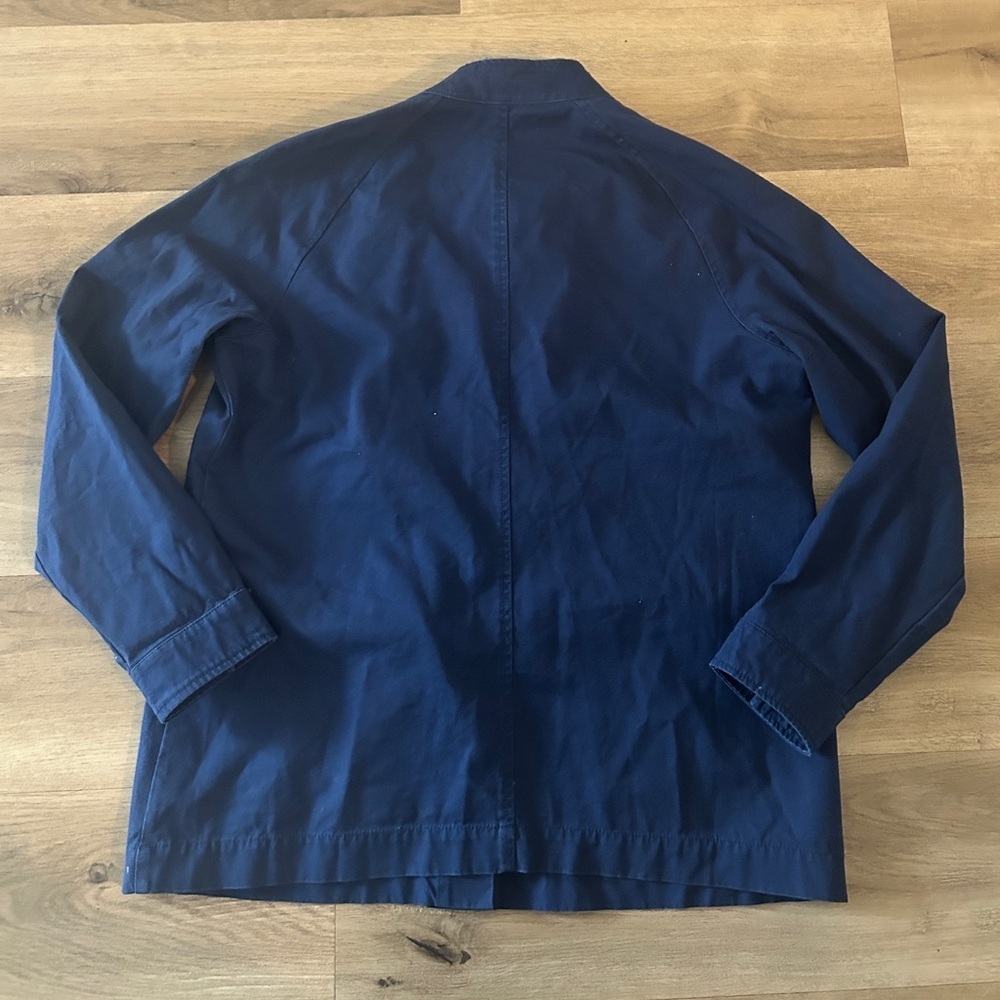 JustFab Navy Utility Jacket with Tribal Pocket Detail Women’s, Size L, EUC - Picture 7 of 7